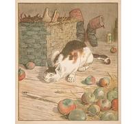 HRJUBWREE Vintage Poster Photo Wall Print Mural Artwork the Cat That Ate the Rat That Ate the Malt by Famous Artist Art Prints Painting for Office Decor 60x90cm