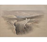 HRJUBWREE Vintage Poster Photo Wall Print Mural Artwork the Dead Sea Looking Towards Moab by David Roberts Art Prints Painting for Home Decor 60x90cm