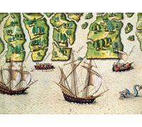 HRJUBWREE Vintage Poster Photo Wall Print Mural Artwork the French Discover Six More Rivers by Jacques Le Moyne Art Prints Painting for Home Decor 60x90cm