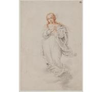 HRJUBWREE Vintage Poster Photo Wall Print Mural Artwork the Immaculate Conception Virgin Mary by Bartolomé Esteban Murillo Art Prints Painting for Office Decor 60x90cm