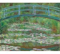 HRJUBWREE Vintage Poster Photo Wall Print Mural Artwork the Japanese Footbridge by Claude Monet Art Prints Painting for Office Decor 60x90cm