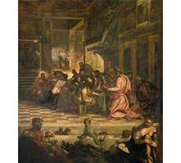 HRJUBWREE Vintage Poster Photo Wall Print Mural Artwork the Last Supper by Jacopo Robusti Tintoretto Art Prints Painting for Office Decor 60x90cm