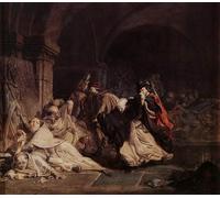HRJUBWREE Vintage Poster Photo Wall Print Mural Artwork The Massacre of the Monks of Tamond Lawrence Alma Tadema Art Prints Painting for Office Decor 60x90cm