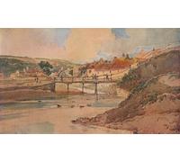 HRJUBWREE Vintage Poster Photo Wall Print Mural Artwork the Old Wooden Bridge by Girtin Art Prints Painting for Home Decor 60x90cm