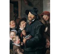 HRJUBWREE Vintage Poster Photo Wall Print Mural Artwork the Rommel Pot Player by Frans Hals Art Prints Painting for Office Decor 60x90cm