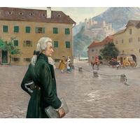 HRJUBWREE Vintage Poster Photo Wall Print Mural Artwork the Young Mozart in Salzburg by Otto Robert Nowak Art Prints Painting for Office Decor 60x90cm