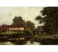 HRJUBWREE Vintage Poster Photo Wall Print Mural Artwork Woolhampton on the Kennet Henry John Yeend King Art Prints Painting for Home Decor 60x90cm
