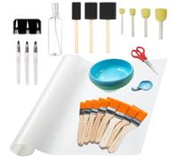 HRJZF 23-Piece Essential Decoupage Tool Set with Silicone Mat, Foam Brushes, Water Pens, Glue Bowl, Spray Bottle for DIY Arts and Crafts Projects HRJZF