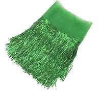 Hrlace 10 Yards Sequin Fringe Ribbon 20 cm Wide Fringe Trim Glitter Tassel Fringe Border Dance Fringe Garment Apparel Sewing Accessories for DIY Craft Skirt Costume Sewing Green