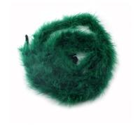Hrlace 2 Metres Marabou Feather Boa Natural Turkey Feather Boa Fluffy Marabou Boa Feather Garland Christmas Garland for DIY Crafts Wedding Christmas Dancing Party Decorations 16 g Dark Green