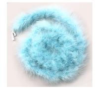 Hrlace 2 Metres Marabou Feather Boa Natural Turkey Feather Boa Fluffy Marabou Boa Feather Garland Christmas Garland for DIY Crafts Wedding Christmas Dancing Party Decorations 16 g Light Blue