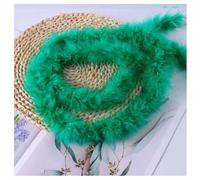 Hrlace 200 cm Marabou Feather Boa 10 g Fluffy Marabou Boa for Crafts Natural Turkey Feather Boa Fluffy Feather Garland Christmas Garland DIY Costume Dancing Wedding Cosplay Party Decoration Green 1#
