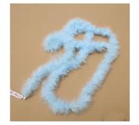 Hrlace 200 cm Marabou Feather Boa 10 g Fluffy Marabou Boa for Crafts Natural Turkey Feather Boa Fluffy Feather Garland Christmas Garland DIY Costume Dancing Wedding Cosplay Party Decoration Light Blue