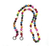 Hrlace Beads Mobile Phone Chain 120 cm Colourful Wooden Beads Mobile Phone Lanyard Removable Phone Chain Neck Strap Universal Anti Lost Mobile Phone Hanging Chian Bag Chain for Women and Girls Mix