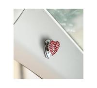 Hrlace Bling Bling Car Hook Heart Shape Hook Multifunctional Rhinestone Self-Adhesive Crystal Car Hook Mini Storage Hook Universal Car Seat Hook Interior Accessories for Car Home Office Red Pack of 2
