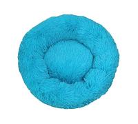 Hrlace Cat Beds for Indoor, Washable Cat Bed, Modern Soft Plush Pet Bed with Non-Slip Underside, Anti-Anxiety, Round, Fluffy, Plush Faux Fur for Autumn and Winter, Blue, 60 cm