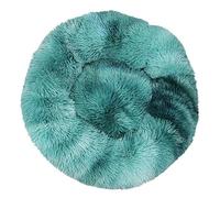 Hrlace Cat Beds for Indoor, Washable Cat Bed, Modern Soft Plush Pet Bed with Non-Slip Underside, Anti-Anxiety, Round, Fluffy, Plush Faux Fur for Autumn and Winter, Dark Blue, 1# 50 cm