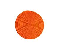 Hrlace Cotton Thread Trivet Non-Slip Stylish Coasters Fabric Pots Pot Coasters Heat Resistant Round Braided Placemats for Cooking and Baking, 1 Piece, Orange, 12 cm