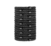 Hrlace Elastic Hair Bobbles Multicoloured Braided Hair Scrunchie No Pull or Damage Ponytail Holder Elastic Hair Bands for Women Girls Thick and Curly Hair 6# Pack of 15