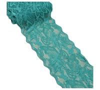 Hrlace Elasticity Lace Trim Lace Ribbon 8 cm Wide Lace Border Lace Flower Border Decorative Ribbon Lace Fabric for Sewing DIY Crafts Clothing Lingerie Wedding Decor Deep Green 20 Yards
