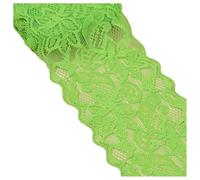 Hrlace Elasticity Lace Trim Lace Ribbon 8 cm Wide Lace Border Lace Flower Border Decorative Ribbon Lace Fabric for Sewing DIY Crafts Clothing Lingerie Wedding Decor Green 10 Yards