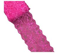 Hrlace Elasticity Lace Trim Lace Ribbon 8 cm Wide Lace Border Lace Flower Border Decorative Ribbon Lace Fabric for Sewing DIY Crafts Clothing Lingerie Wedding Decor Dark Pink 20 Yards