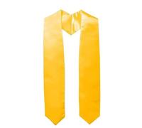 Hrlace Graduation Stole Unisex Graduation Stole School Graduation Stole Simple Graduation Steel Plain Graduation Sash for Academic Church Priest Choir Stole Yellow Children 130 x 8.5 cm