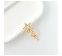 Hrlace Hair Pin Metal Gold Hair Clips Geometric Hair Clip Minimalist Petite Hair Pins Decorative Hair Accessories for Girls and Women Wedding Party 2 Pieces Three Pentagrams