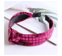 Hrlace Headbands for Women Girls Sequin Glitter Hair Bands Sparkling Knotted Headband Wide Non-Slip Hair Accessories Sequin Hair Band for Women Children Gifts Rose Red Pack of 2