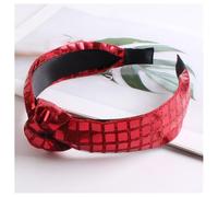 Hrlace Headbands for Women Girls Sequin Glitter Hair Bands Sparkling Knotted Headband Wide Non-Slip Hair Accessories Sequin Hair Band for Women Children Gifts Red Pack of 2