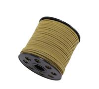 Hrlace Leather Cord Leather Cord 10 m x 2.5 mm Faux Suede Cord Leather Cords Flat Suede Cord for DIY Bracelet Necklace Jewellery Making Crafts Pendant Gift Packaging Military Green Pack of 8