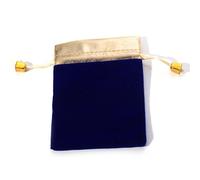 Hrlace Pack of 10 Jewellery Pouches Velvet Bag Drawstring Velvet Bag Soft Velvet Bag with Gold Edge Gift Bags Candy Bags for Jewellery Wedding Banquet Gift Navy Blue 7 x 9 cm