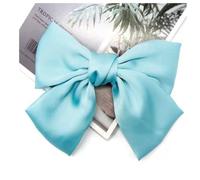 Hrlace Pack of 2 Bow Hair Clips Hair Bows Clip Women's Hair Clips with Large Bow French Hair Clips Elegant Satin Hair Clip Hair Accessories for Girls Children Light Blue