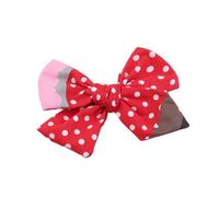 Hrlace Pack of 2 Bows Hair Clip Pencil Hair Clip for Girls Back to School Pencil Hair Bows Clips Cute Round Dot Hair Clips School Bow Hair Accessories Hair Clips Red