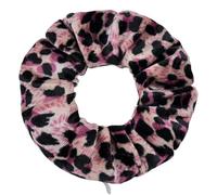 Hrlace Pack of 2 Leopard Hair Bobbles with Zip, Women's Velvet Hair Bobbles with Money Hiding Place, Elastic Hair Band, Soft Scrunchies, Travel Gadgets Hair Accessories for Women and Girls, Pink