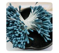 Hrlace Pack of 380 Flower Stamens Artificial 2 mm Double Heads Handmade Flowers Craft Flowers Artificial Flower Stamps for Crafts Home Craft Decor Wedding Decoration Multicoloured Peacock Blue