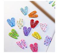 Hrlace Pack of 40 Star Hair Clips Y2K Hair Accessories Colourful Star Hair Clips Star Hair Clips Girls Small Hair Clips Kids Cute Hair Clips Hair Accessories for Women Small Drops Polka Dot Mix