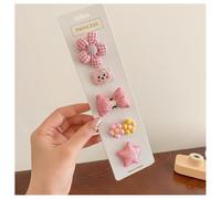 Hrlace Pack of 5 Hair Clips Girls Cute Hairpin Colourful Small Flowers Bows Hair Accessories Handmade Fabric Hair Clips Hair Bows Hair Clips for Baby Toddlers Children Teenagers 21#
