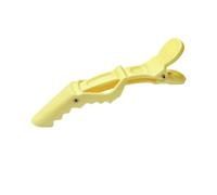 Hrlace Pack of 6 Hair Clips Hairdressing Supplies Crocodile Hair Clips Section Clips Hairdressing Hair Clips for Styling and Cutting Professional Styling Hair Clip for Thick & Thin Hair Yellow