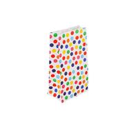 Hrlace Paper Bags Gift Bags Rainbow Dots Candy Bags 24 x 13 x 8 cm Children's Birthday Paper Favour Bags for Gifts Packaging Christmas Valentine's Day Wedding Party Pack of 50