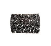 Hrlace Tulle Rolls 15 m x 15 cm Glitter Decorative Fabric Tulle Ribbon Roll Mesh Packing Paper White Snow Dots Mesh Paper for Flowers, Florist Supplies, Packaging of Wedding Gifts, 1 Roll Black