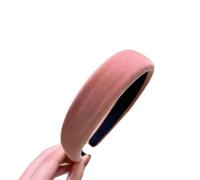 Hrlace Velvet Headband for Women Wide Headbands Vintage Fashionable Hair Bands Headband Made of Velvet Fabric Headband Non-Slip Hair Accessories Elegant Headband for Girls Women Korean Pink