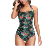 Hrlace Women's Swimsuit One Piece Tummy Control Slimming Swimwear Vintage Monokini Swimsuit Push Up Swimsuits Plus Size Swimsuit Swimwear Summer Beach One Piece Swimwear, Black (black #2), 3XL