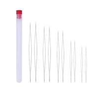 HRLORK 10 Pcs/ 5 Size Beading Needles Big Eye Bead Needles Beads Needles Beading Tool for Jewelry Making DIY Bracelets Necklace (5.8cm, 7.5cm, 10.2cm, 11.5cm, 12.7cm)