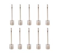 HRLORK 10 Pcs Football Pump Ball Pump Stainless Ball Inflation Portable Inflating Needle Valve Adapter for Football Basketball Volleyball Balloon