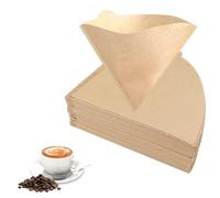 HRLORK 100 Pcs Coffee Filter Papers Unbleached Cone Filter Paper Disposable Coffee Filters Compatible with Size 02 for Pour Over and Drip Coffee Maker