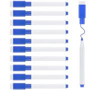 HRLORK 10pcs Blue Mini Whiteboard Pens Magnetic Erasable Markers