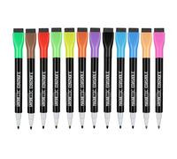 HRLORK 10pcs Mini Whiteboard Pens 9 Colours Magnetic Erasable Markers (Multicolor 02)