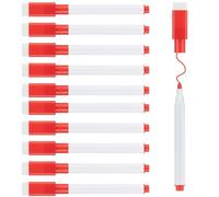 HRLORK 10pcs Red Mini Whiteboard Pens Magnetic Erasable Markers