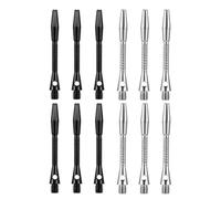 HRLORK 12 Packs Darts Shafts Darts Stems 45MM Aluminium Shafts Multiple Metal Stems Professional Darts Accessories 2BA Shaft